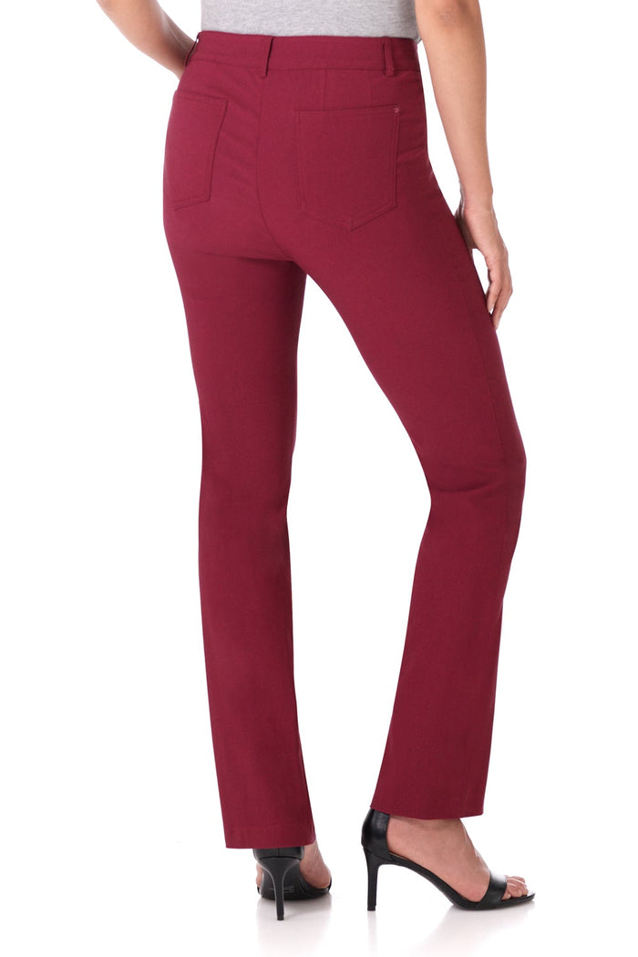 Rekucci Stretch 5 Pocket Straight Leg Pants Burgundy