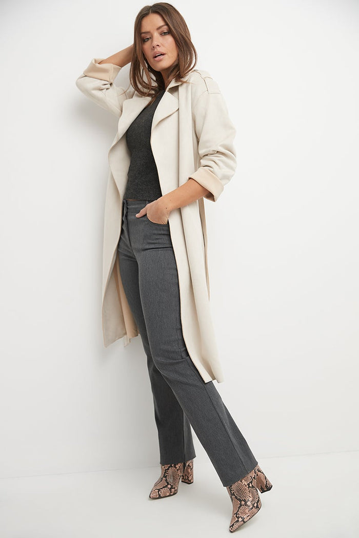 Rekucci Stretch 5 Pocket Straight Leg Pants Charcoal