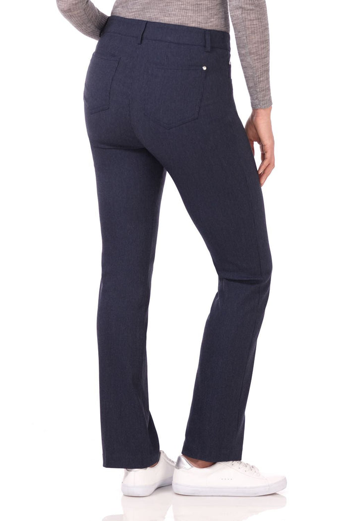 Rekucci Stretch 5 Pocket Straight Leg Pants Denim-speckle