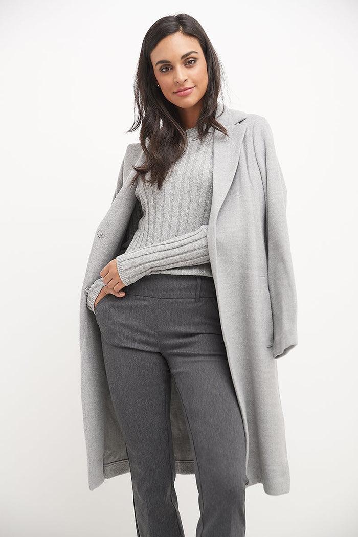 Rekucci Stretch Bootcut Pants With Tummy Control And Pockets Charcoal