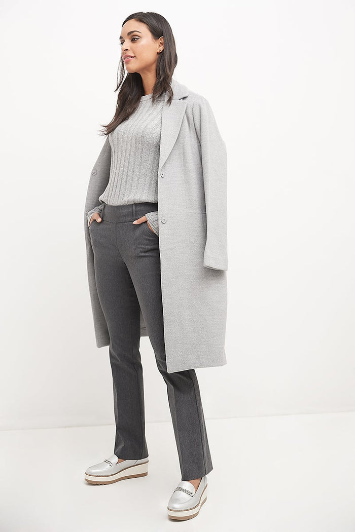 rekucci Stretch bootcut pants with tummy control and pockets charcoal