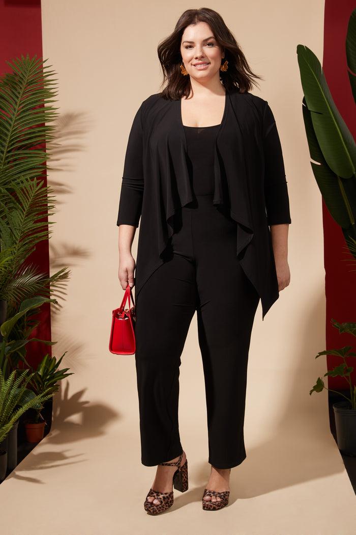 rekucci Travel Collection Curvy Straight Leg Pants black