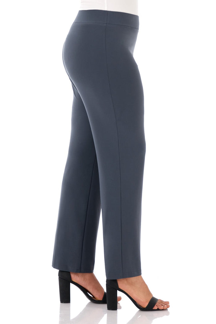 rekucci Travel Collection Curvy Straight Leg Pants charcoal