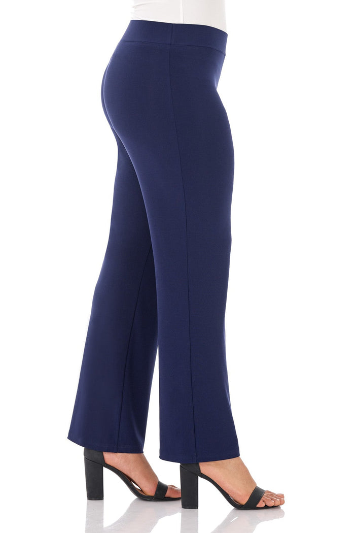 Rekucci Travel Collection Curvy Straight Leg Pants Navy