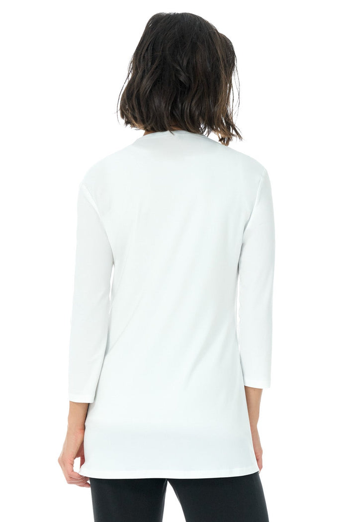 Rekucci Travel Collection Open-front Cardigan With 3/4 Sleeve Off-white