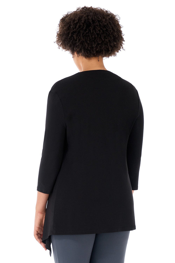 Rekucci Travel Collection Plus Size Open-front Cardigan Black