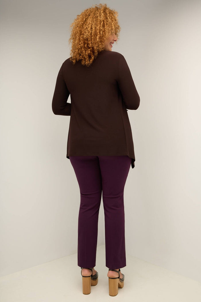 Rekucci Travel Collection Plus Size Open-front Cardigan Espresso