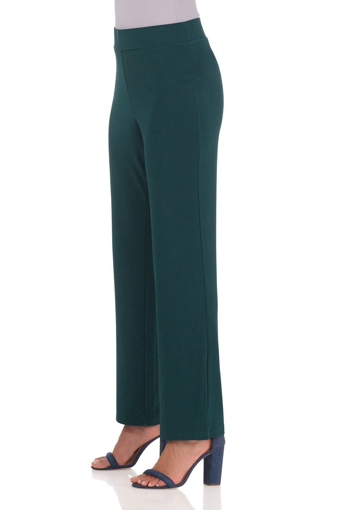 Rekucci Travel Collection Wrinkle-Resistant Straight Leg Pants Hunter-green