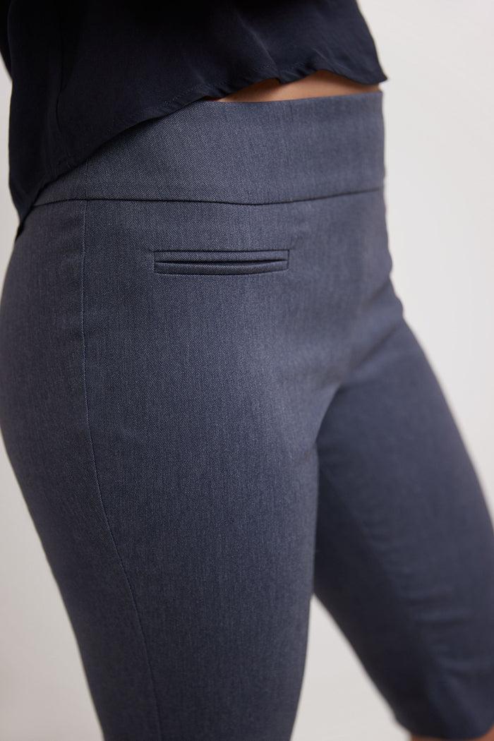 Rekucci Women’s 12” Classic Shorts With Fake Front Pockets Indigo