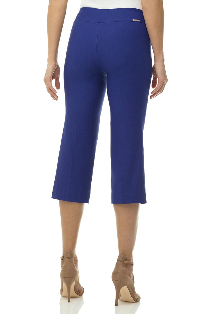 Rekucci Women’s Straight Leg Capris With Chic Styling Sapphire