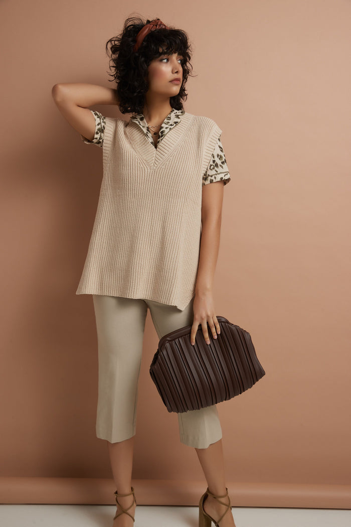 Rekucci Women’s Straight Leg Capris With Chic Styling Stone