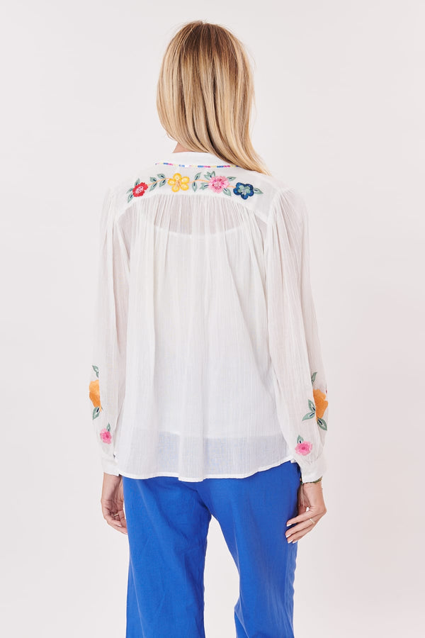 Rene Derhy Blouse Ample Brodée Manches Longues ONDINE