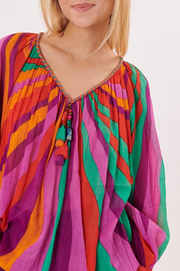 Rene Derhy Blouse évasée Imprimée Manches 3/4 RECITAL