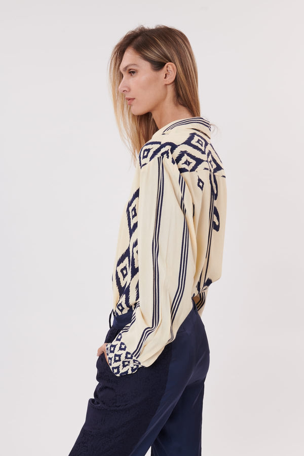 Rene Derhy Chemise Imprimée à Manches Longues REGATE