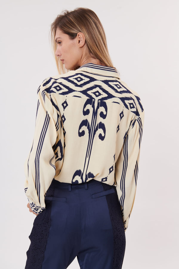 Rene Derhy Chemise Imprimée à Manches Longues REGATE