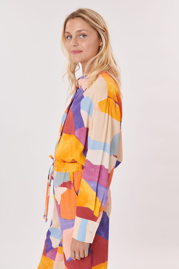 Rene Derhy Chemise Oversize Imprimé Abstrait ROUSSILLON