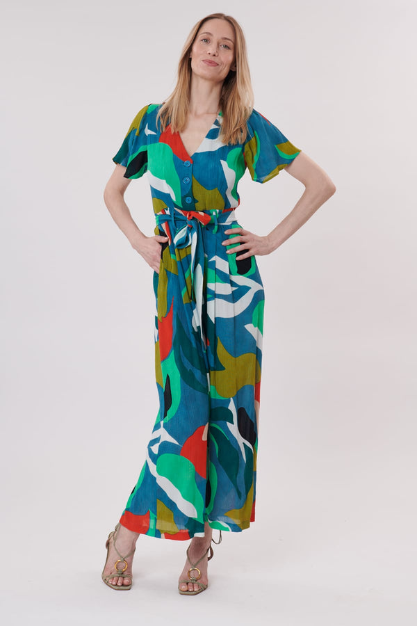 Rene Derhy Combinaison Ample Imprimée Manches Courtes IDA