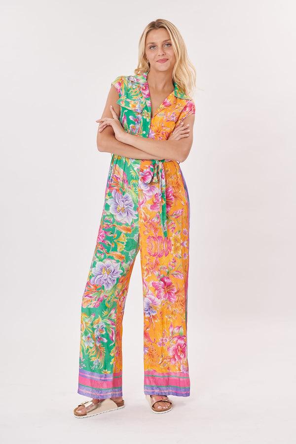 rene derhy Combinaison imprimée floral col en V INDIA