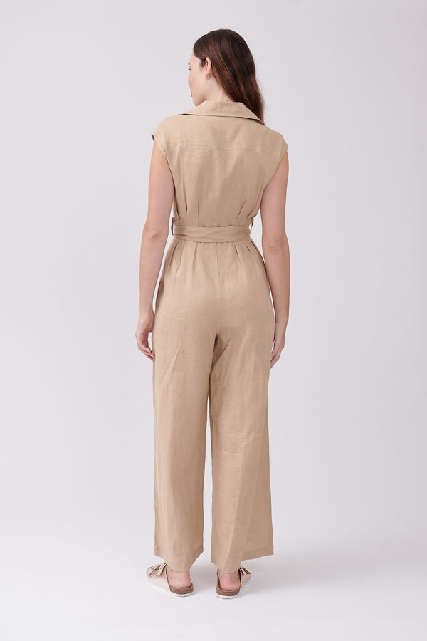 Rene Derhy Combinaison Unie En Lin épaules Tombantes IMPALA