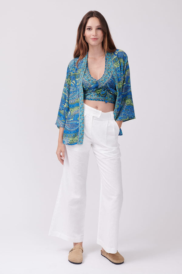 Rene Derhy Ensemble Kimono Et Crop Top Imprimé Paisley YANNETTE