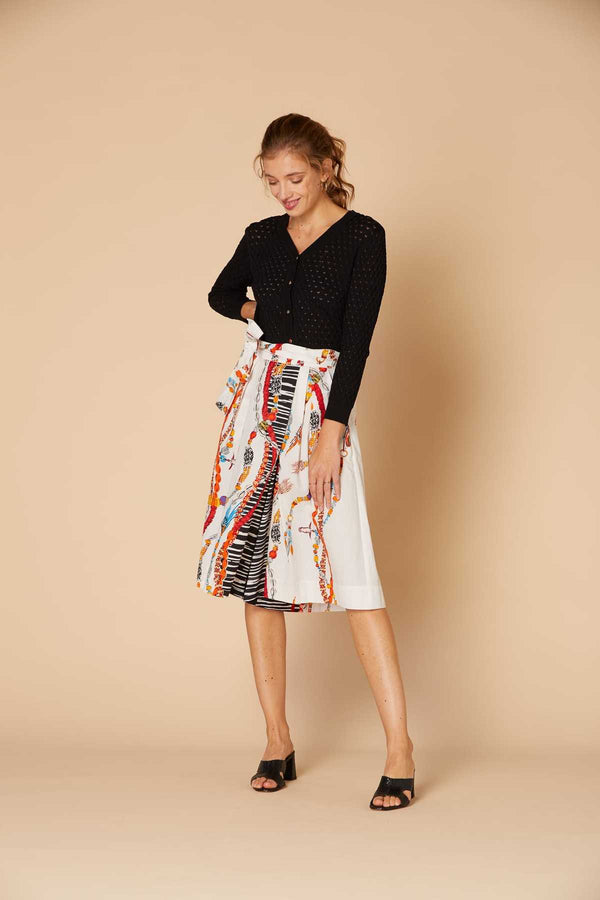 rene derhy Jupe culotte imprimée en popeline de coton HANOI