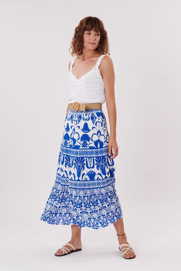 Rene Derhy Jupe Longue Imprimée élastique à La Taille VALENCIA