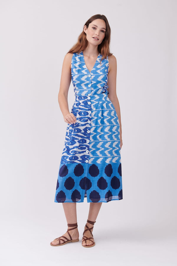 Rene Derhy Jupe Longue Imprimée Plissée à La Taille VAHINA