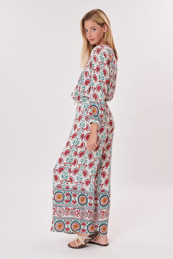 Rene Derhy Pantalon Ample Imprimé Taille élastique PANTOMINE