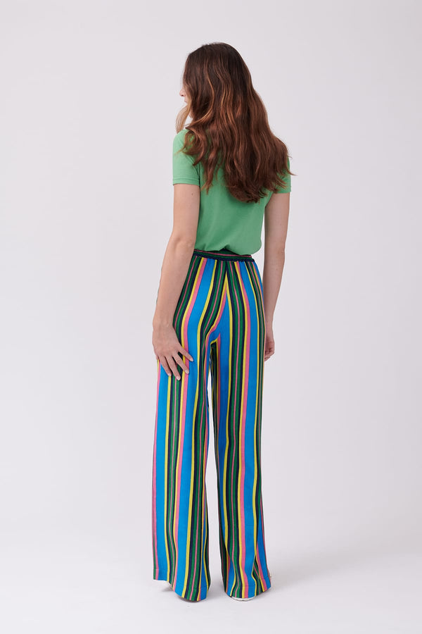 Rene Derhy Pantalon Ample Rayé Taille élastiquée PATSY