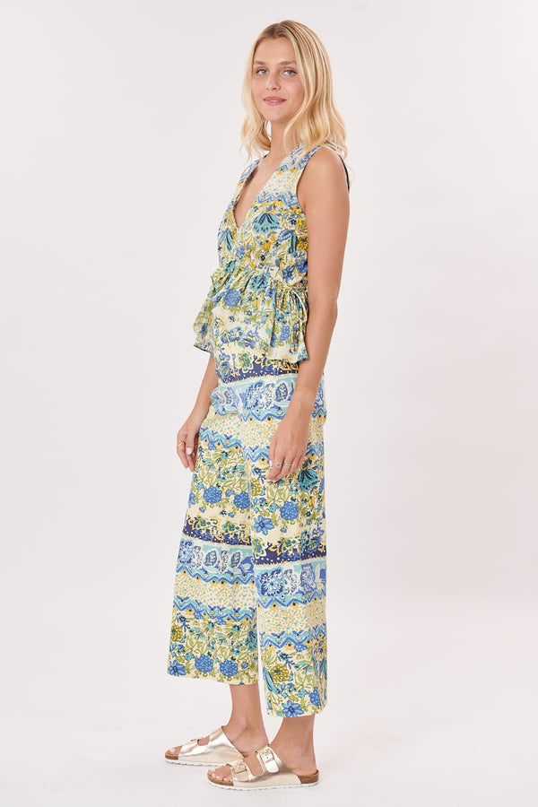 Rene Derhy Pantalon Court évasé Imprimé Floral PELAGIE