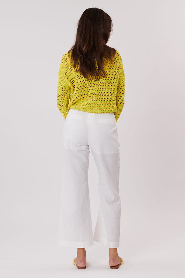 Rene Derhy Pantalon Uni Ample à Pinces En Lin PALATINE