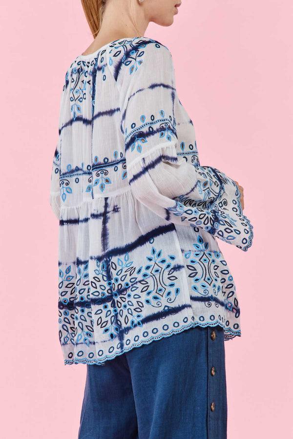 Rene Derhy Blouse Avec Broderie NEIGE