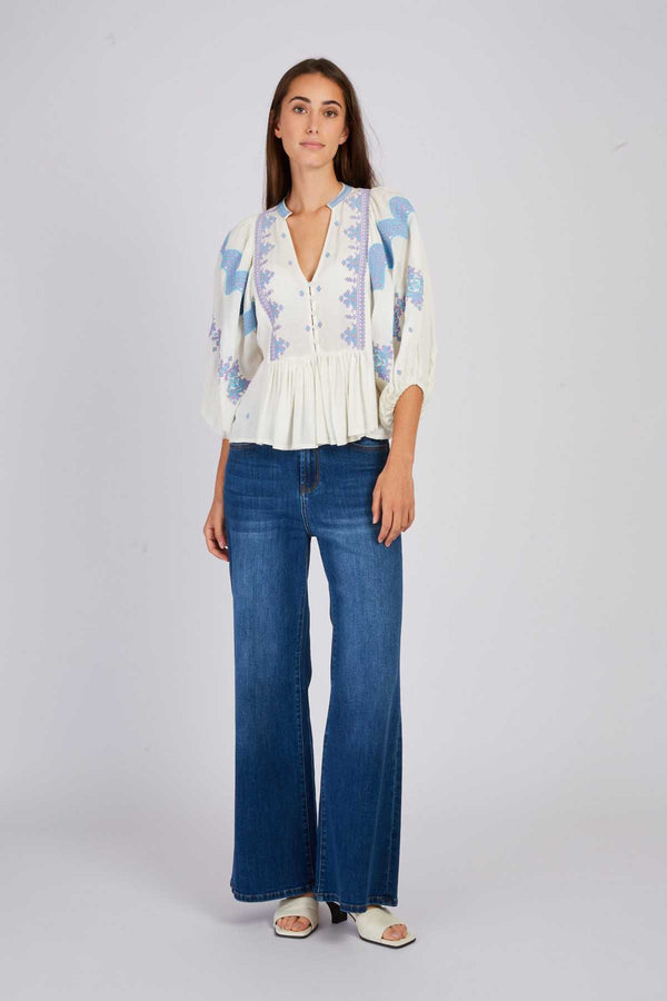 rene derhy Blouse brodée BALLADE