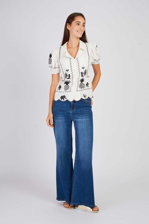 Rene Derhy Blouse Brodée BARTH