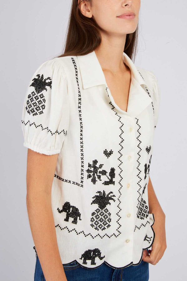 Rene Derhy Blouse Brodée BARTH