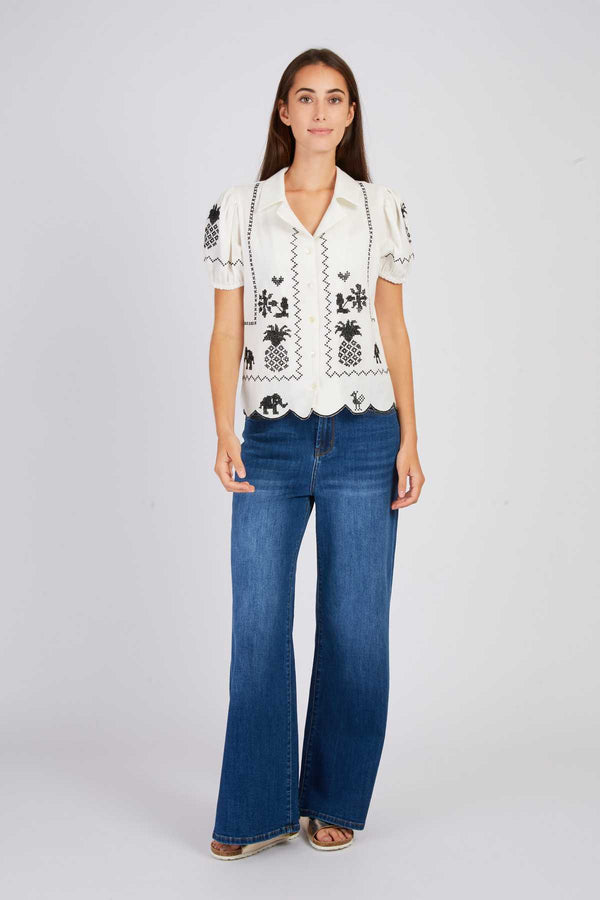 rene derhy Blouse brodée BARTH