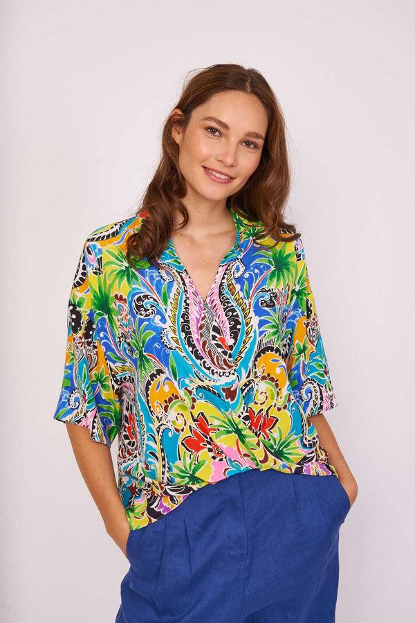 Rene Derhy Blouse Imprimée Cache-cœur ERNESTINE