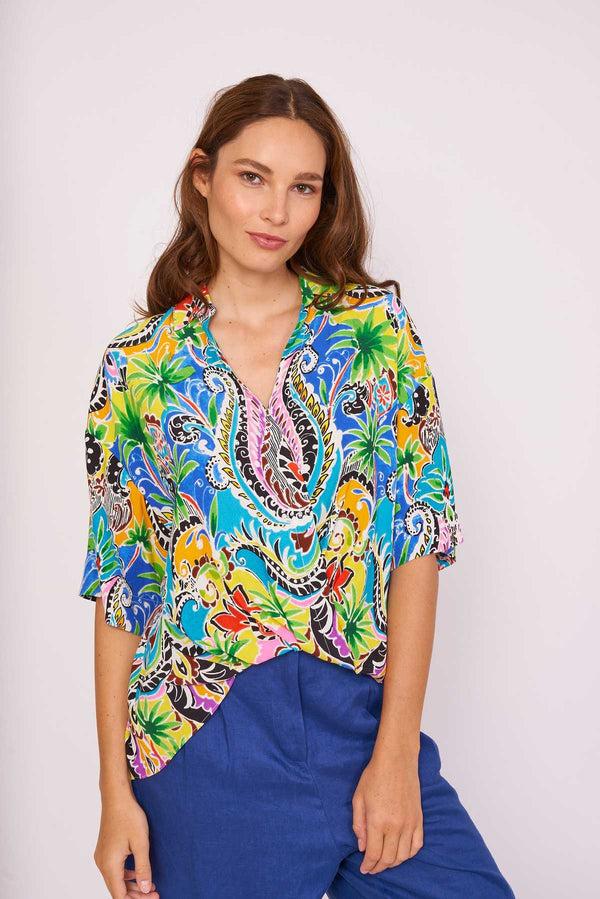 rene derhy Blouse imprimée cache-cœur ERNESTINE