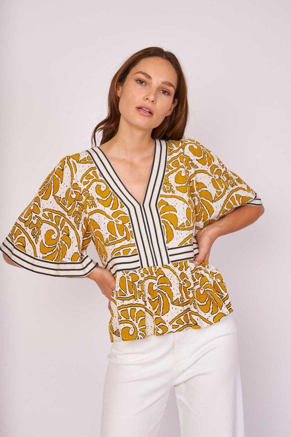 rene derhy Blouse imprimée coton ELISE
