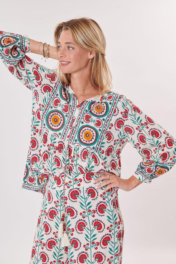 Rene Derhy Blouse Imprimée Manches 3/4 REQUIEM