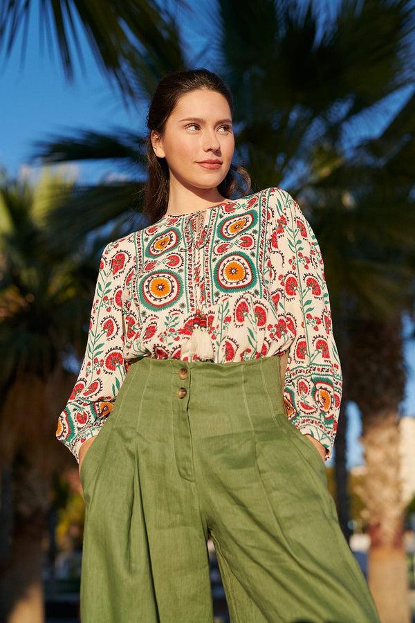 rene derhy Blouse imprimée manches 3/4 REQUIEM