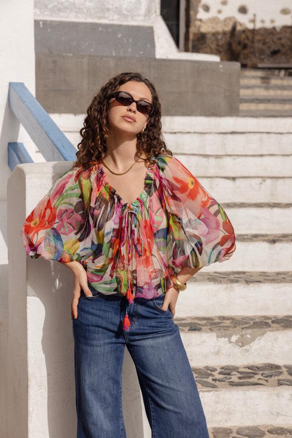 rene derhy Blouse imprimée manches longues LAMIA