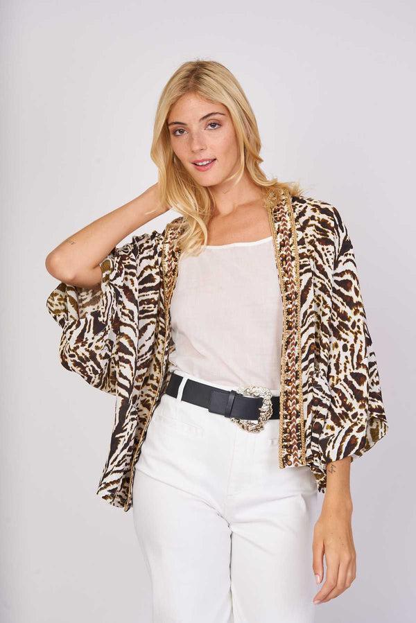 rene derhy Blouse kimono imprimée ELISEA