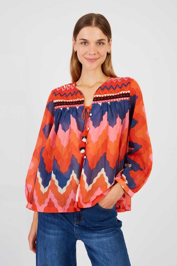 Rene Derhy Blouse Manches Longues Imprimée LILY