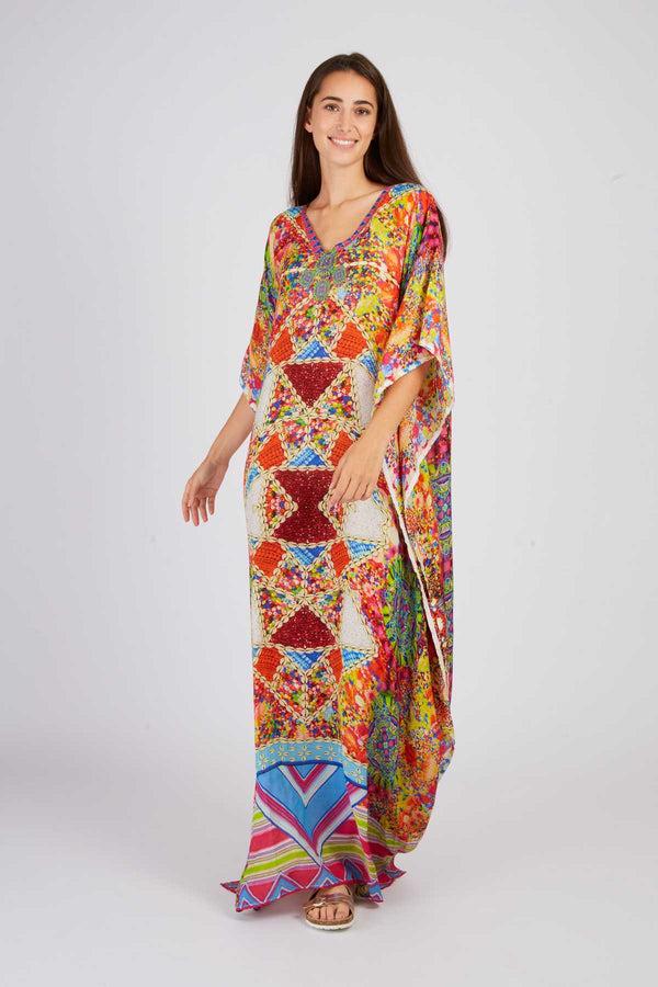 rene derhy Caftan imprimé PREUVE