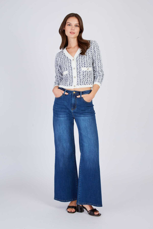 rene derhy Cardigan en maille bicolore FLOYD