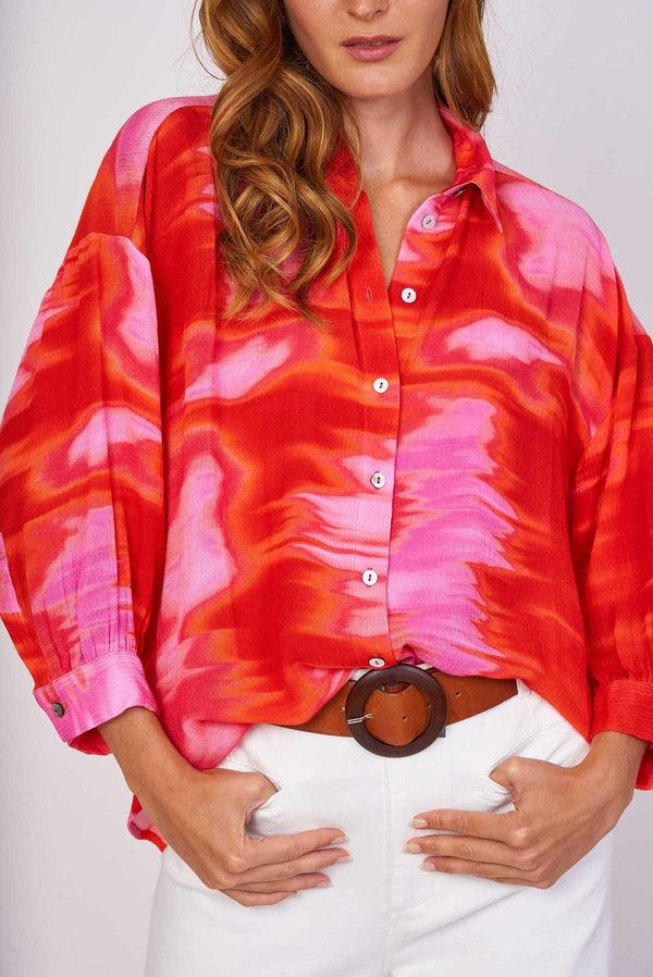 Rene Derhy Chemise Ample Imprimée Viscose ELANA