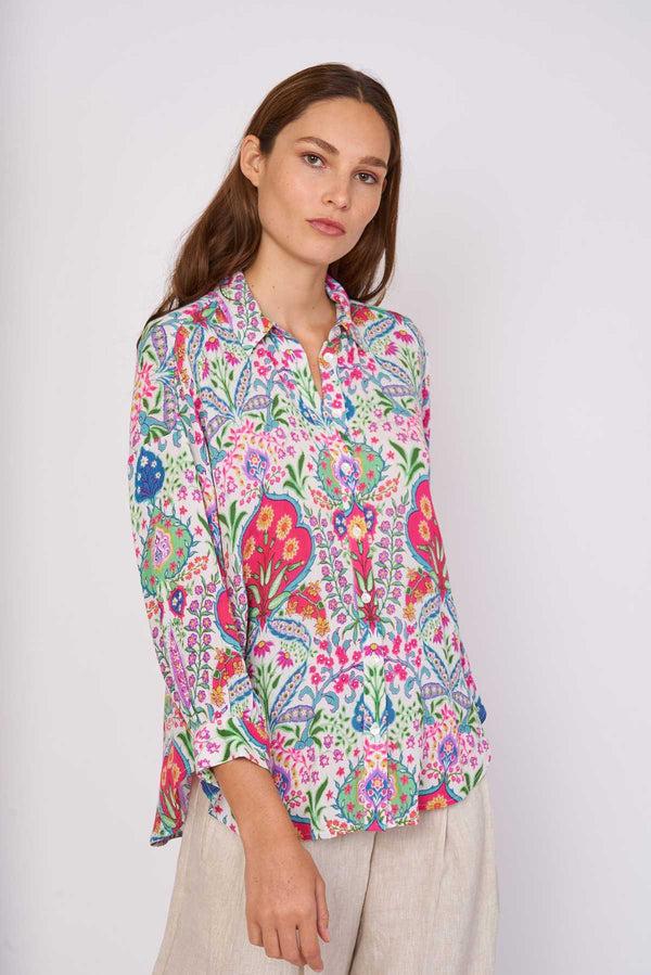 rene derhy Chemise ample imprimée viscose ELBE