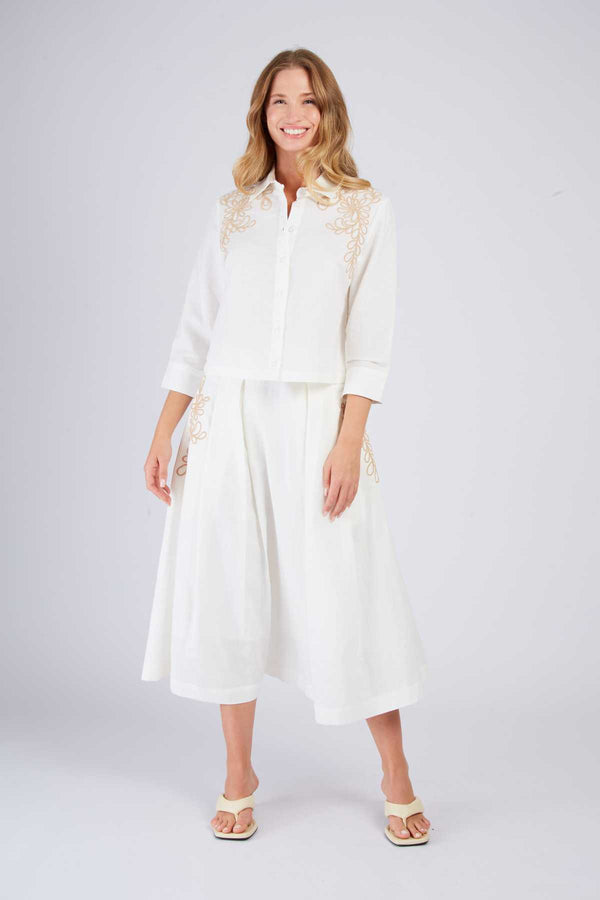 rene derhy Chemisier en lin brodé BABY