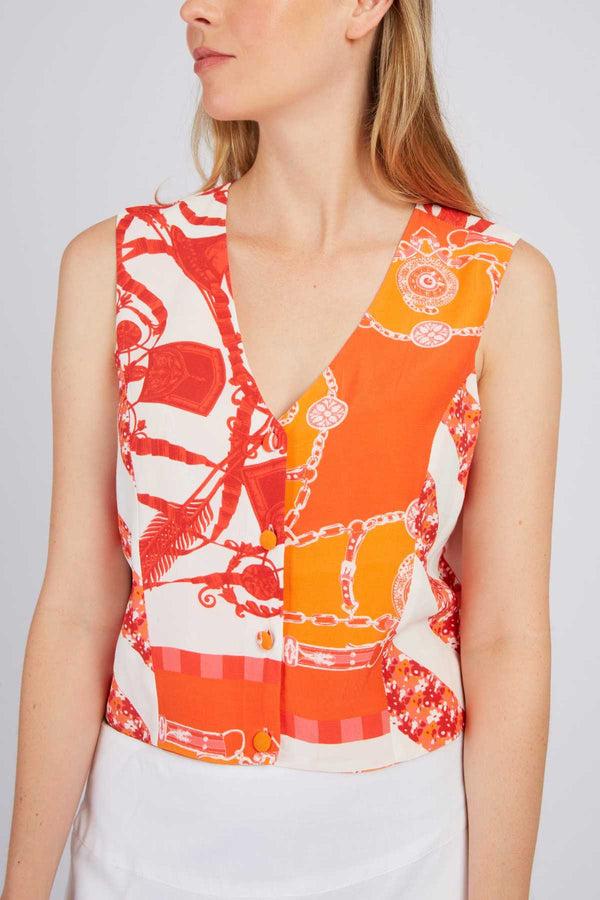 Rene Derhy Gilet De Costume Imprimé LUCINDA